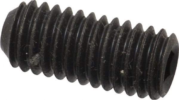 Value Collection - 7/16-14 UNC, 1" OAL, Cup Point Set Screw - Grade 8 Alloy Steel, 7/32" Key - Benchmark Tooling