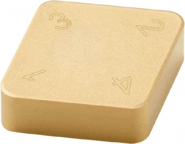 Seco - CNMN433 Grade CBN300P PCBN Turning Insert - TiAlN/TiN Finish, 80° Diamond, 1/2" Inscr Circle, 3/16" Thick, 3/64" Corner Radius - Benchmark Tooling