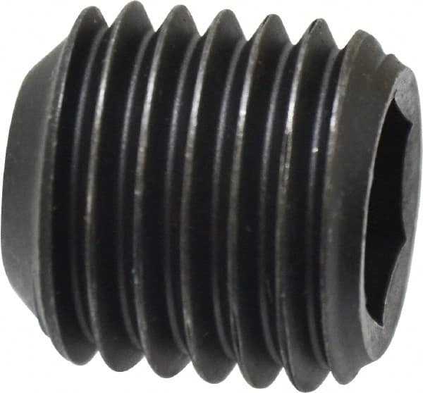 Value Collection - 1-8 UNC, 1" OAL, Cup Point Set Screw - Grade 8 Alloy Steel, 9/16" Key - Benchmark Tooling