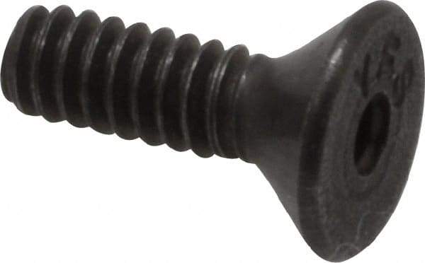 Value Collection - #4-40 UNC Hex Socket Drive, 82° Flat Screw - Alloy Steel, Black Oxide Finish, Fully Threaded, 3/8" OAL - Benchmark Tooling