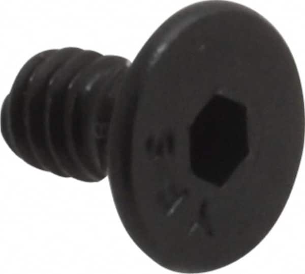 Value Collection - #5-40 UNC Hex Socket Drive, 82° Flat Screw - Alloy Steel, Black Oxide Finish, Fully Threaded, 1/4" OAL - Benchmark Tooling
