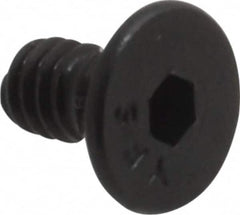 Value Collection - #5-40 UNC Hex Socket Drive, 82° Flat Screw - Alloy Steel, Black Oxide Finish, Fully Threaded, 1/4" OAL - Benchmark Tooling