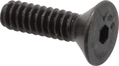 Value Collection - #6-32 UNC Hex Socket Drive, 82° Flat Screw - Alloy Steel, Black Oxide Finish, Fully Threaded, 1/2" OAL - Benchmark Tooling