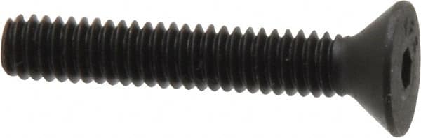 Value Collection - #8-32 UNC Hex Socket Drive, 82° Flat Screw - Alloy Steel, Black Oxide Finish, Fully Threaded, 1" OAL - Benchmark Tooling