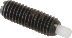 Gibraltar - 10-32, 9/16" Thread Length, 1/8" Plunger Projection, Steel Threaded Spring Plunger - 0.093" Max Plunger Diam, 0.5 Lb Init End Force, 5 Lb Final End Force - Benchmark Tooling