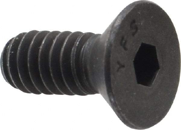 Value Collection - 1/4-20 UNC Hex Socket Drive, 82° Flat Screw - Alloy Steel, Black Oxide Finish, Fully Threaded, 5/8" OAL - Benchmark Tooling