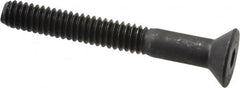 Value Collection - 1/4-20 UNC Hex Socket Drive, 82° Flat Screw - Alloy Steel, Black Oxide Finish, Partially Threaded, 2" OAL - Benchmark Tooling