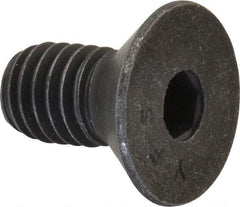 Value Collection - 3/8-16 UNC Hex Socket Drive, 82° Flat Screw - Alloy Steel, Black Oxide Finish, Fully Threaded, 3/4" OAL - Benchmark Tooling