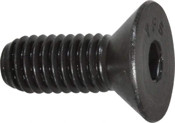 Value Collection - 3/8-16 UNC Hex Socket Drive, 82° Flat Screw - Alloy Steel, Black Oxide Finish, Fully Threaded, 1" OAL - Benchmark Tooling