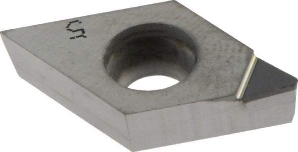 Iscar - DCMT3-1 Grade ID5 Polycrystalline Diamond (PCD) Turning Insert - Uncoated, 55° Diamond, 3/8" Inscr Circle, 5/32" Thick, 1/64" Corner Radius - Benchmark Tooling