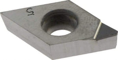 Iscar - DCMT3-1 Grade ID5 Polycrystalline Diamond (PCD) Turning Insert - Uncoated, 55° Diamond, 3/8" Inscr Circle, 5/32" Thick, 1/64" Corner Radius - Benchmark Tooling