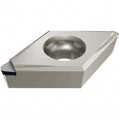 Iscar - DCMT3-2 Grade ID5 Polycrystalline Diamond (PCD) Turning Insert - Uncoated, 55° Diamond, 3/8" Inscr Circle, 5/32" Thick, 1/32" Corner Radius - Benchmark Tooling