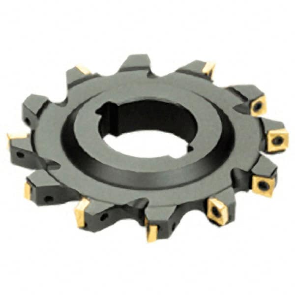 Iscar - Arbor Hole Connection, 0.4724" Cutting Width, 1.9685" Depth of Cut, 160mm Cutter Diam, 1.5748" Hole Diam, 7 Tooth Indexable Slotting Cutter - SDN Toolholder, Q/XPMT Insert - Benchmark Tooling