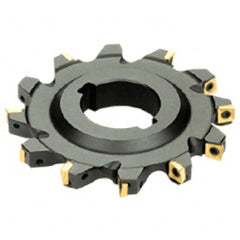 Iscar - Arbor Hole Connection, 0.4724" Cutting Width, 1.9685" Depth of Cut, 160mm Cutter Diam, 1.5748" Hole Diam, 7 Tooth Indexable Slotting Cutter - SDN Toolholder, Q/XPMT Insert - Benchmark Tooling