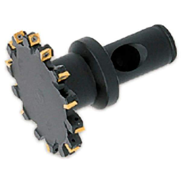 Iscar - Shank Connection, 0.37" Cutting Width, 1.3" Depth of Cut, 4" Cutter Diam, 8 Tooth Indexable Slotting Cutter - FDN-CF4 Toolholder, Q/XOMT Insert - Benchmark Tooling