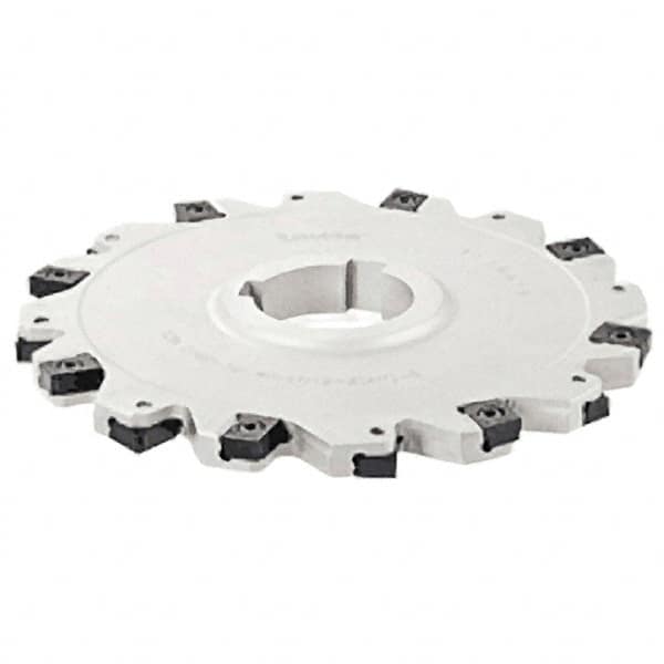 Iscar - Arbor Hole Connection, 1.06" Depth of Cut, 4" Cutter Diam, 1-1/4" Hole Diam, 5 Tooth Indexable Slotting Cutter - SDN-LN12 Toolholder, LNET Insert - Benchmark Tooling