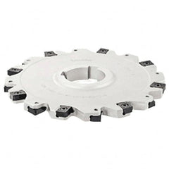 Iscar - Arbor Hole Connection, 2.38" Depth of Cut, 8" Cutter Diam, 2" Hole Diam, 10 Tooth Indexable Slotting Cutter - SDN-LN12 Toolholder, LNET Insert - Benchmark Tooling