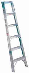 Made in USA - 10 Ft. High, Type IA Rating, Aluminum Shelf Ladder - Benchmark Tooling