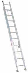 Made in USA - 36' High, Type II Rating, Aluminum Extension Ladder - Benchmark Tooling