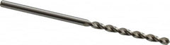 Accupro - 2.1mm 130° Cobalt Jobber Drill - Bright Finish, Right Hand Cut, Parabolic Flute, Straight Shank, 1-59/64" OAL, Split Point - Benchmark Tooling