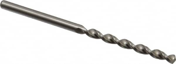 Accupro - 3.5mm 130° Cobalt Jobber Drill - Bright Finish, Right Hand Cut, Parabolic Flute, Straight Shank, 2-3/4" OAL, Split Point - Benchmark Tooling