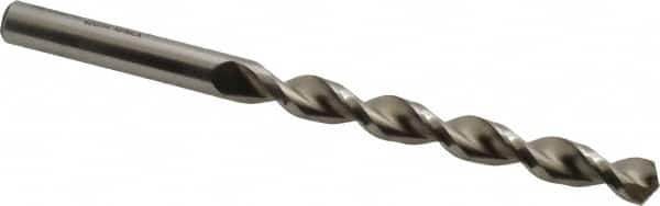 Accupro - 8mm 130° Cobalt Jobber Drill - Bright Finish, Right Hand Cut, Parabolic Flute, Straight Shank, 4-39/64" OAL, Split Point - Benchmark Tooling