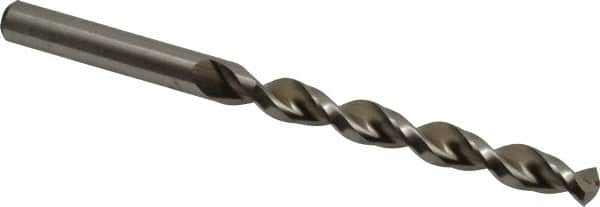 Accupro - 21/64" 130° Cobalt Jobber Drill - Bright Finish, Right Hand Cut, Parabolic Flute, Straight Shank, 4-19/32" OAL, Split Point - Benchmark Tooling