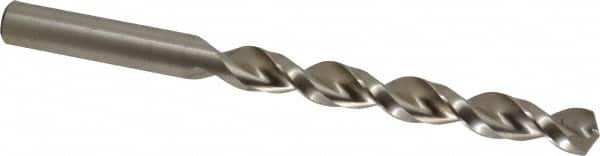 Accupro - 27/64" 130° Cobalt Jobber Drill - Bright Finish, Right Hand Cut, Parabolic Flute, Straight Shank, 5-19/32" OAL, Split Point - Benchmark Tooling