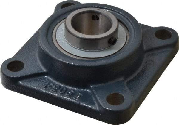 Value Collection - 1-1/8" ID, 4-1/4" OAW x 4-1/4" OAL x 4-1/4" OAH 4-Bolt High Temperature Flange Bearing - 2,500 Lb Static Cap, 4,300 Lb Dyn Cap, 3-1/4" Btw Mnt Hole Ctrs, 45/64" Base-to-Ctr Ht, Cast Iron - Benchmark Tooling