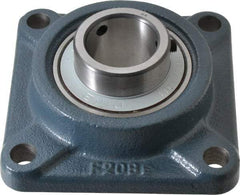 Value Collection - 1-1/2" ID, 5-1/8" OAW x 5-1/8" OAL x 5-1/8" OAH 4-Bolt High Temperature Flange Bearing - 4,000 Lb Static Cap, 6,400 Lb Dyn Cap, 4" Btw Mnt Hole Ctrs, 53/64" Base-to-Ctr Ht, Cast Iron - Benchmark Tooling