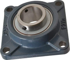 Value Collection - 2" ID, 6-3/8" OAW x 6-3/8" OAL x 6-3/8" OAH 4-Bolt High Temperature Flange Bearing - 6,470 Lb Static Cap, 9,550 Lb Dyn Cap, 5-1/8" Btw Mnt Hole Ctrs, 63/64" Base-to-Ctr Ht, Cast Iron - Benchmark Tooling