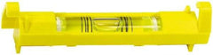 Stanley - 1 Vial, 3" Long, Plastic Line Level - 0.9" High x 3.45" Wide, Yellow - Benchmark Tooling