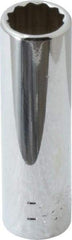 Blackhawk by Proto - 1/4" Drive, Deep Hand Socket - 12 Points, 1-15/16" OAL, Chrome Finish - Benchmark Tooling