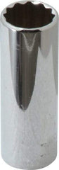 Blackhawk by Proto - 1/4" Drive, Deep Hand Socket - 12 Points, 1-15/16" OAL, Chrome Finish - Benchmark Tooling