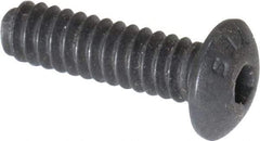 Value Collection - #6-32 UNC Hex Socket Drive, Button Screw - Alloy Steel, Black Oxide Finish, Fully Threaded, 1/2" Length Under Head - Benchmark Tooling