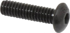 Value Collection - #8-32 UNC Hex Socket Drive, Button Screw - Alloy Steel, Black Oxide Finish, Fully Threaded, 5/8" Length Under Head - Benchmark Tooling