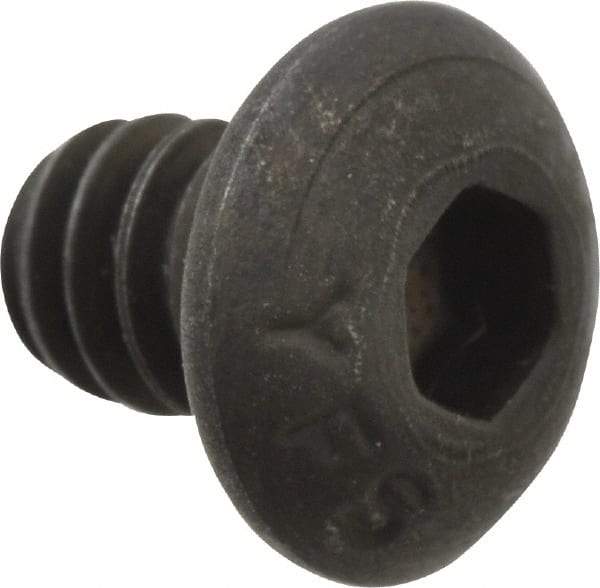 Value Collection - #10-24 UNC Hex Socket Drive, Button Screw - Alloy Steel, Black Oxide Finish, Fully Threaded, 1/4" Length Under Head - Benchmark Tooling