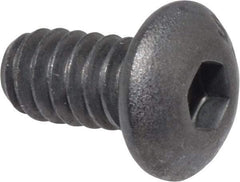 Value Collection - #10-24 UNC Hex Socket Drive, Button Screw - Alloy Steel, Black Oxide Finish, Fully Threaded, 3/8" Length Under Head - Benchmark Tooling