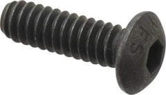 Value Collection - #10-24 UNC Hex Socket Drive, Button Screw - Alloy Steel, Black Oxide Finish, Fully Threaded, 5/8" Length Under Head - Benchmark Tooling