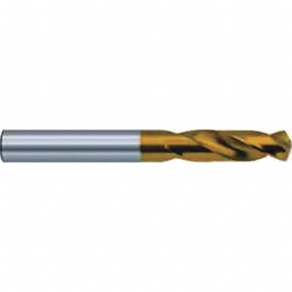 Screw Machine Length Drill Bit: 0.0748″ Dia, 130 °, Cobalt TiN Finish, Right Hand Cut, Spiral Flute, Straight-Cylindrical Shank, Series 659