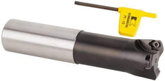 Kennametal - 1-1/4" Cut Diam, 0.06" Max Depth, 1-1/4" Shank Diam, Cylindrical Shank Indexable High-Feed Helical End Mill - Screw Holding Method, WP..06X4.. Insert, KF Toolholder, Through Coolant - Benchmark Tooling