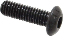 Value Collection - #10-32 UNF Hex Socket Drive, Button Screw - Alloy Steel, Black Oxide Finish, Fully Threaded, 5/8" Length Under Head - Benchmark Tooling