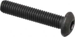Value Collection - #10-32 UNF Hex Socket Drive, Button Screw - Alloy Steel, Black Oxide Finish, Fully Threaded, 1" Length Under Head - Benchmark Tooling
