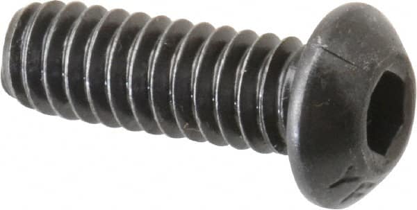 Value Collection - 1/4-20 UNC Hex Socket Drive, Button Screw - Alloy Steel, Black Oxide Finish, Fully Threaded, 3/4" Length Under Head - Benchmark Tooling