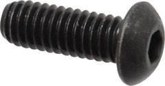 Value Collection - 5/16-18 UNC Hex Socket Drive, Button Screw - Alloy Steel, Black Oxide Finish, Fully Threaded, 7/8" Length Under Head - Benchmark Tooling