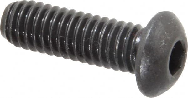 Value Collection - 5/16-18 UNC Hex Socket Drive, Button Screw - Alloy Steel, Black Oxide Finish, Fully Threaded, 1" Length Under Head - Benchmark Tooling