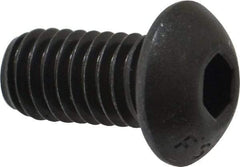 Value Collection - 3/8-16 UNC Hex Socket Drive, Button Screw - Alloy Steel, Black Oxide Finish, Fully Threaded, 3/4" Length Under Head - Benchmark Tooling