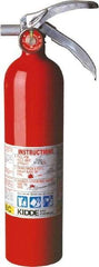 Kidde - 2.6 Lb, 1-A:10-B:C Rated, Dry Chemical Fire Extinguisher - 3" Diam x 15" High, 195 psi, 15' Discharge in 12 sec, Rechargeable, Steel Cylinder - Benchmark Tooling