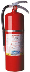 Kidde - 10 Lb, 4-A:80-B:C Rated, Dry Chemical Fire Extinguisher - 5-1/4" Diam x 19.13" High, 195 psi, 20' Discharge in 22 sec, Rechargeable, Steel Cylinder - Benchmark Tooling