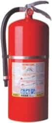 Kidde - 20 Lb, 6-A:120-B:C Rated, Dry Chemical Fire Extinguisher - 7-1/4" Diam x 21.6" High, 195 psi, 20' Discharge in 28 sec, Rechargeable, Steel Cylinder - Benchmark Tooling
